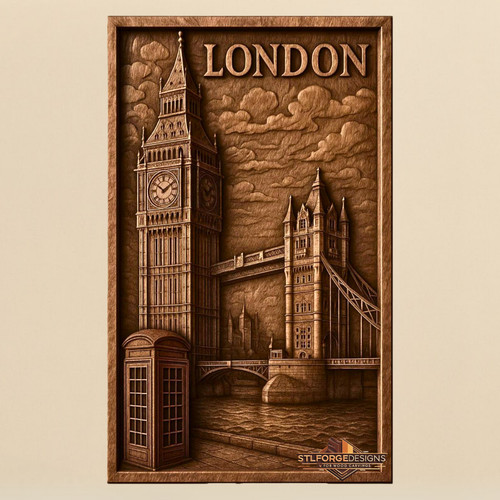 London stl file for cnc - london,