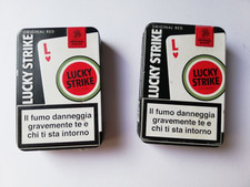 Coppia Porta sigarette Lucky Strike L scatola alluminio