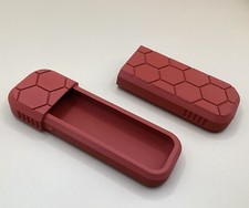 Small Pocket Cigar Case Hard Slide Portable Holder For Travel Matt Red