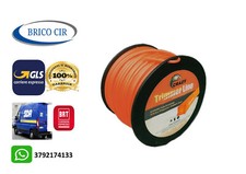 FILO PER DECESPUGLIATORE TONDO 3 MM BOBINA 100M TAGLIAERBA CAVO MATASSA ROSSO