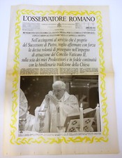 ELEZIONE PAPA BENEDETTO XVI RATZINGER L'OSSERVATORE ROMANO 21/4/2005 COMPLETO