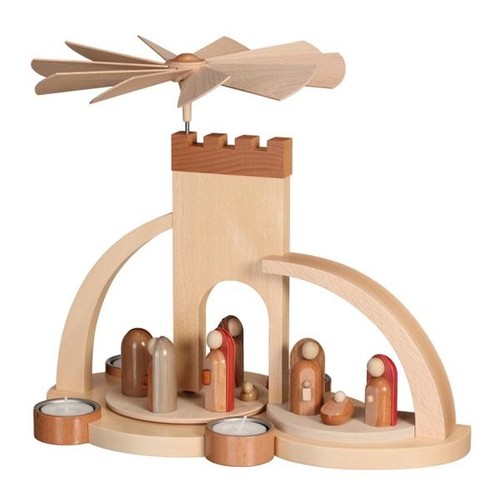 Piramide legno naturale - piramide,