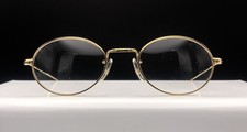 Montatura occhiali da vista vintage oro 14kt Panto uomo donna metallo