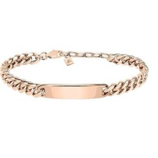 Bracciale Uomo Morellato Catene SATX14 in Acciaio Oro Rosa + Targhetta Centrale