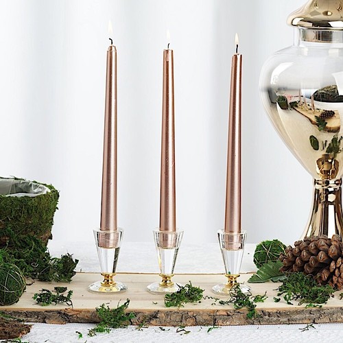 Candele premium oro rosa alte