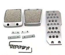 MUGEN PEDALIERA IN ACCIAIO SATINATO ANTISCIVOLO TUNING CAR GT SET PEDALS NUOVO