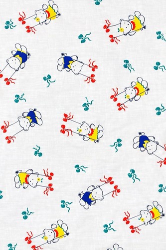 Tessuto orso bambino vintage