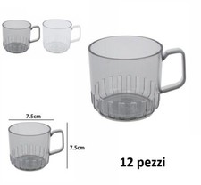 x Set 12 Pezzi Tazze Bicchieri