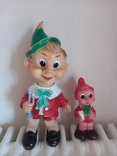 LOTTO 2 PINOCCHIO GOMMA VINTAGE ANNI 70 LEDRA MADE IN ITALY 35 e 18 cm