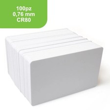 100 TESSERE CARD ID BADGE PVC