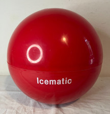 ICEMATIC SECCHIELLO PER GHIACCIO ROSSO FORMA PALLA DA BOWLING DESIGN VINTAGE R2S