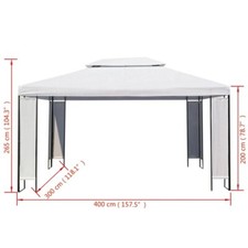  White Gazebo 118.1"x157.5"