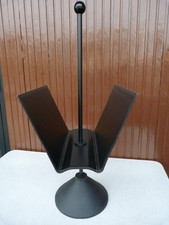 PORTARIVISTE DI DESIGN IN VERA PELLE NERA PARI AL NUOVO