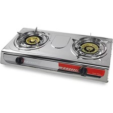Double propane burner - double, portable