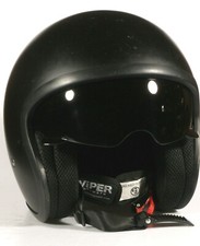 PRL) CASCO VIPER NERO OPACO BLACK HELMET CASQUE MOTO BIKER S: 55-56 ECE R22.05  