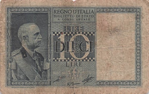 Banconota italia lire - lire, 1939