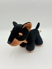 Circo Nero Marrone Cucciolo Cane Peluche Giocattolo Rotweiler Pincher 9"