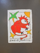 Giancarlo MONTUSCHI, Leone, tecnica mista, 25x24 cm (segno zodiacale)