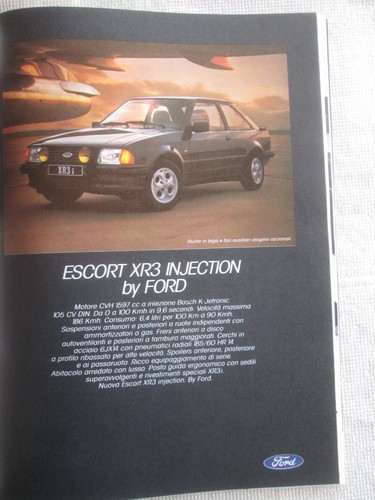 Ford escort xr3 pubblicita - xr3, pubblicita'