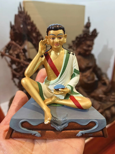 Statua rame cm dipinta - 10,
