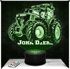 - Lampada 3D J. Deere Trattore Agricolo, Luce Notturna Tattile J. Deere Trattore