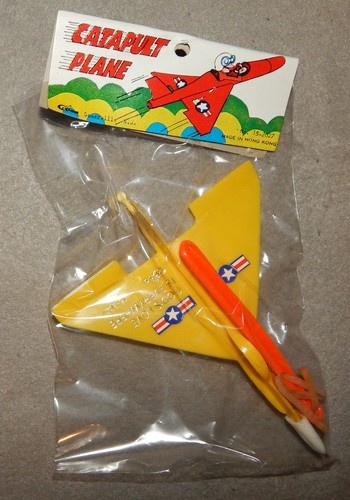 Vintage yellow catapult glider - vintage,