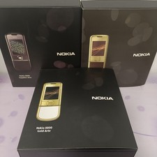NUOVA SCATOLA TELEFONO DI RICAMBIO NOKIA 8800 ARTE ORO/CARBONIO/ZAFFIRO CON ACCESSORI