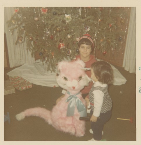 Peluche gatto rosa gigante