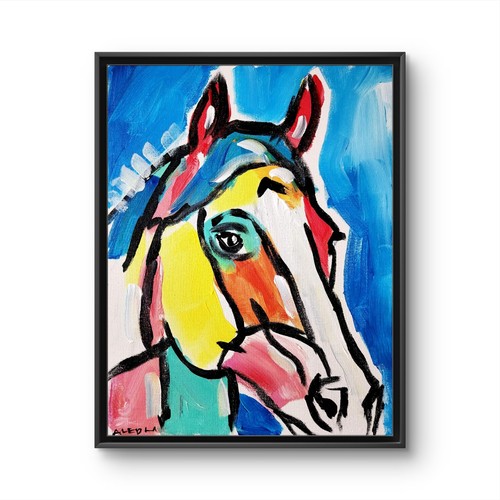 Quadro cavallo cubista - quadro,