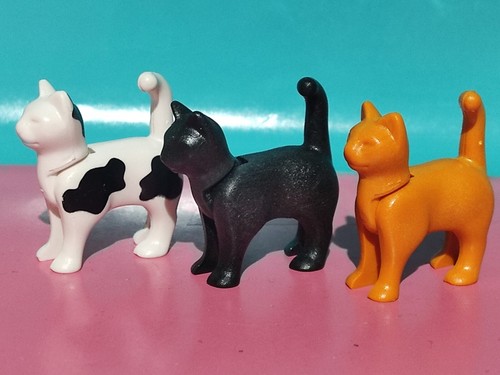 Playmobil figuras gatos - x3,