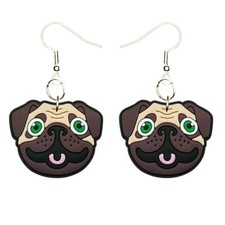 Pug Puppy Dog Earrings