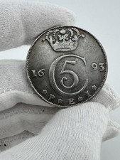 Moneta 4 Marchi Norvegia 1693