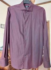 CAMICIA UOMO OVS NO STIRO SLIM 41 cotone ROSSO PORPORA ZERO IRON mai indossata!!