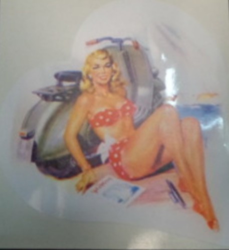 Adesivo pin vintage - pin, up