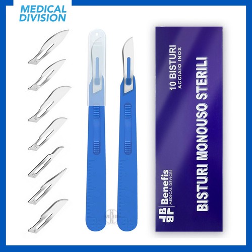 Bisturi monouso sterili con - 10,