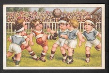 CARTOLINA MOLTO RARA CALCIO BAMBINI FIRMATA BERTIGLIA serie 3011