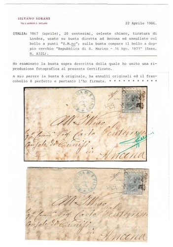 1867 regno italia piego - regno, d'italia