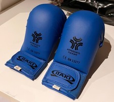 Guantino Karate ITAKI. Approvato FIJLKAM. Colore Blu. Taglia L, senza pollice.