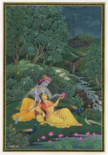 Dipinto religioso radha - religioso, di