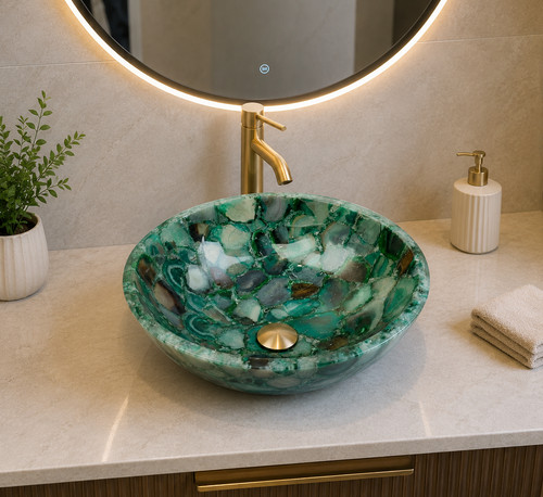 Lavabo bagno agata verde - agata,