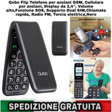 Telefono x anziani GSM, Cellulare x anziani, Display da 2,4'',Volume Alto, Radio