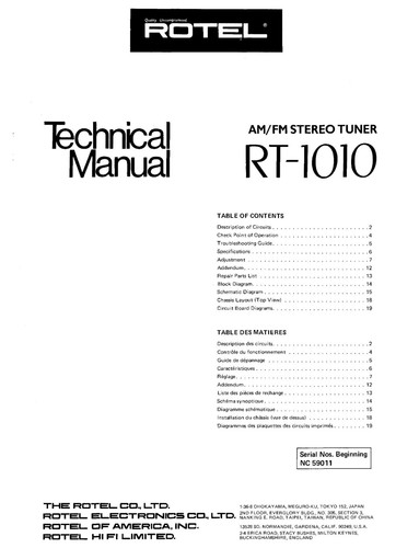 Manuale servizio per rotel - di,
