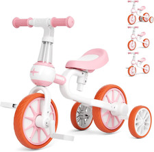 Tricicli 4 in 1 Triciclo per Bambini per 2-4 Anni Bicicletta Senza Pedali Da Ped