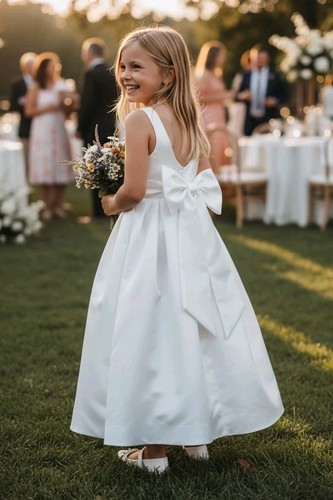 Abito bambina avorio bianco