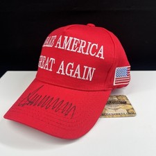 Cappello MAGA firmato Presidente Donald Trump 45-47 autografato COA ologramma