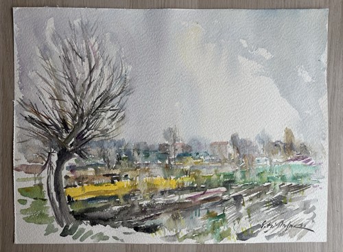 Quadro paesaggio edmondo - -paesaggio-,