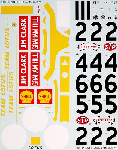 Decalcomania lotus 49 - 1/12,