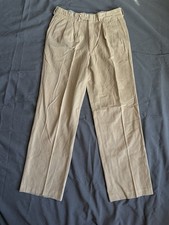 Pantalone uomo Luciano Barbera moleskin cotone spazzolato beige taglia 48 (misure 32)