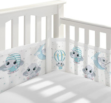 Paracolpi Lettino,2 Pezzi Paraurti in Rete Traspirante a Circolazione D'Aria,4 L