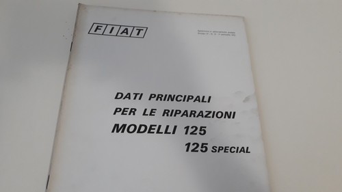 Manuale officina fiat - fiat, 125